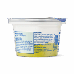 pistachio crème pistachio crème back of cup with nutrition fact panel