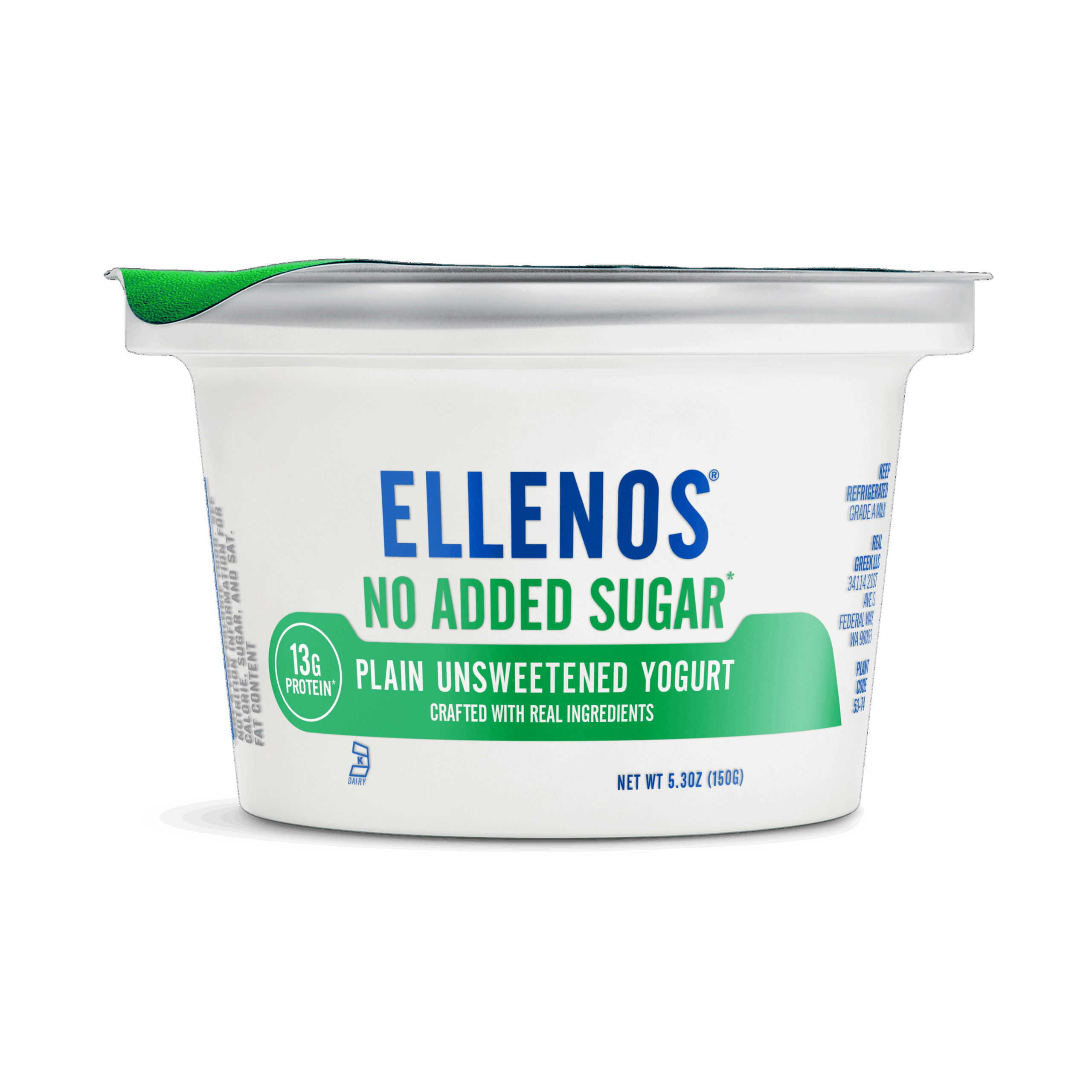 Plain Unsweetened 5.3oz front of cup